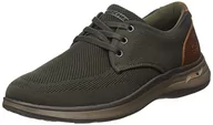 Trampki męskie - Skechers Męskie trampki Arch Fit Darlo Weedon, Olive Brown Mesh W Syntetyczny, 41 EU - miniaturka - grafika 1