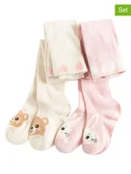 Rajstopy dziecięce - COOL CLUB Rajstopy (2 pary) w kolorze jasnoróżowo-kremowym - miniaturka - grafika 1