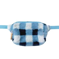 Nerki - Rockahula Kids saszetka nerka dziecięca Furry Checked Blue - miniaturka - grafika 1