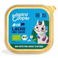 Mokra karma dla kotów - Edgard & Cooper mokra karma dla kota Adult Paté Bio łosoś i kurczak 64x85 g - miniaturka - grafika 1