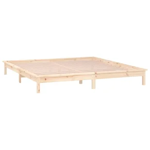 Lumarko Rama łóżka z LED, 135x190 cm, podwójna, lite drewno - Łóżka - miniaturka - grafika 7