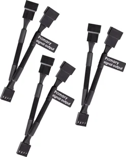 Thermaltake 4-pin - 4-pin x2, 0.11m, Czarny AC-060-CO1OTN-F1 - Kable komputerowe i do monitorów - miniaturka - grafika 1