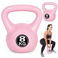 Kettlebell - Homelux Kettlebell 8 kg różowy - miniaturka - grafika 1