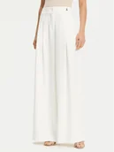 Spodnie damskie - Patrizia Pepe Spodnie palazzo 2P1684 A411 Biały Regular Fit - miniaturka - grafika 1