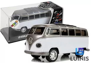 Import LEANToys Autobus Resorak z Naciągiem Biały ze światłami i dźwiękiem - Samochody i pojazdy dla dzieci - miniaturka - grafika 1