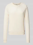Swetry damskie - Sweter z dzianiny o luźnym kroju z mieszanki wiskozy model ‘Pointelle’ - miniaturka - grafika 1