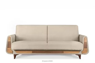 Sofa trzyosobowa w tkaninie baranek kremowa GUSTAVO Konsimo - Sofy i kanapy - miniaturka - grafika 1