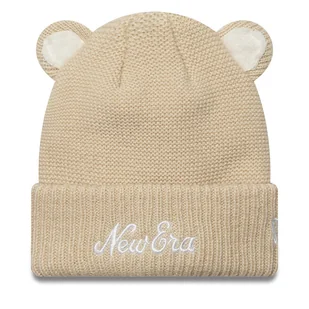Czapka New Era Teddy Bear Ears Cuff Knit Beanie 60580793 Beżowy - Czapki dla dzieci - miniaturka - grafika 1