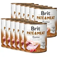 Mokra karma dla psów - BRIT PATE & MEAT RABBIT 12x800g - miniaturka - grafika 1