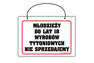 Tablica laminowana A5 - młodzieży do lat 18 - Tablice BHP - miniaturka - grafika 1