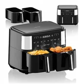 Frytownice gastronomiczne - Frytkownica Beztłuszczowa Air Fryer Airfryer 9L Dual Dwukomorowa Frytownica - miniaturka - grafika 1