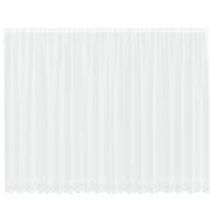 vidaXL Zasłony z zasłonami Kwiatowy Biały 500 x 220 cm Poliester - Zasłony vidaXL Zasłony z zasłonami Kwiatowy Biały 500 x 220 cm Poliester - Zasłony - miniaturka - grafika 1