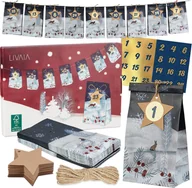 Pozostałe akcesoria świąteczne - Kalendarz adwentowy do napełniania 2022 Kalendarz adwentowy do samodzielnego napełniania - niebieski (motyw poziomy) - miniaturka - grafika 1