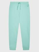 Spodnie i spodenki dla dziewczynek - United Colors Of Benetton Spodnie dresowe 3J68CF02H Zielony Regular Fit - miniaturka - grafika 1