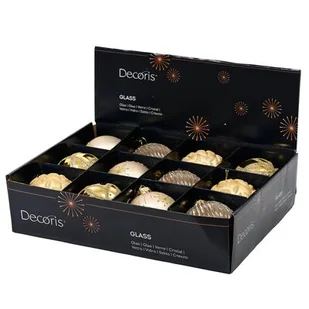 Bombka szklana dekorowana mix 4 rodzajów - Bombki - miniaturka - grafika 1