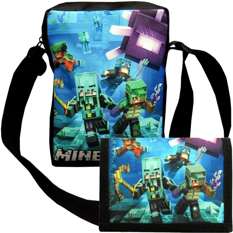 Saszetka na ramię + portfel Komplet Minecraft