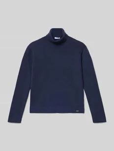 Sweter z dzianiny z golfem - Swetry dla dziewczynek - miniaturka - grafika 1