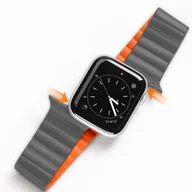 Etui i futerały do telefonów - Dux Ducis Magnetic Strap pasek do Watch 7 / 6 / 5 / 4 / 3 / 2 / SE (45 / 44 / 42mm) magnetyczna opaska szaro-pomarańczowy (Chain Version) - miniaturka - grafika 1