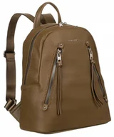 Plecaki - Stylowy plecak damski ze skóry ekologicznej na suwak  David Jones - miniaturka - grafika 1