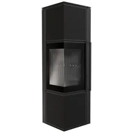 Piece wolnostojące - Piec wolnostojący koza Tora M 8 kW Ø 150, czarny termotec, w spieku Collection Nero Assoluto z domykaniem - miniaturka - grafika 1