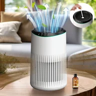 Oczyszczacze powietrza - TEMU Kompaktowy Oczyszczacz Powietrza HEPA do Domu i Biura - Przepływ Powietrza 360°, Zasięg 225 Stóp Kwadratowych, Światło Otoczenia i Timer, - miniaturka - grafika 1