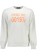 Bluzy męskie - BLUZA MĘSKA DIESEL Z ROZPINANYM NA ZAMEK BIAŁY - miniaturka - grafika 1