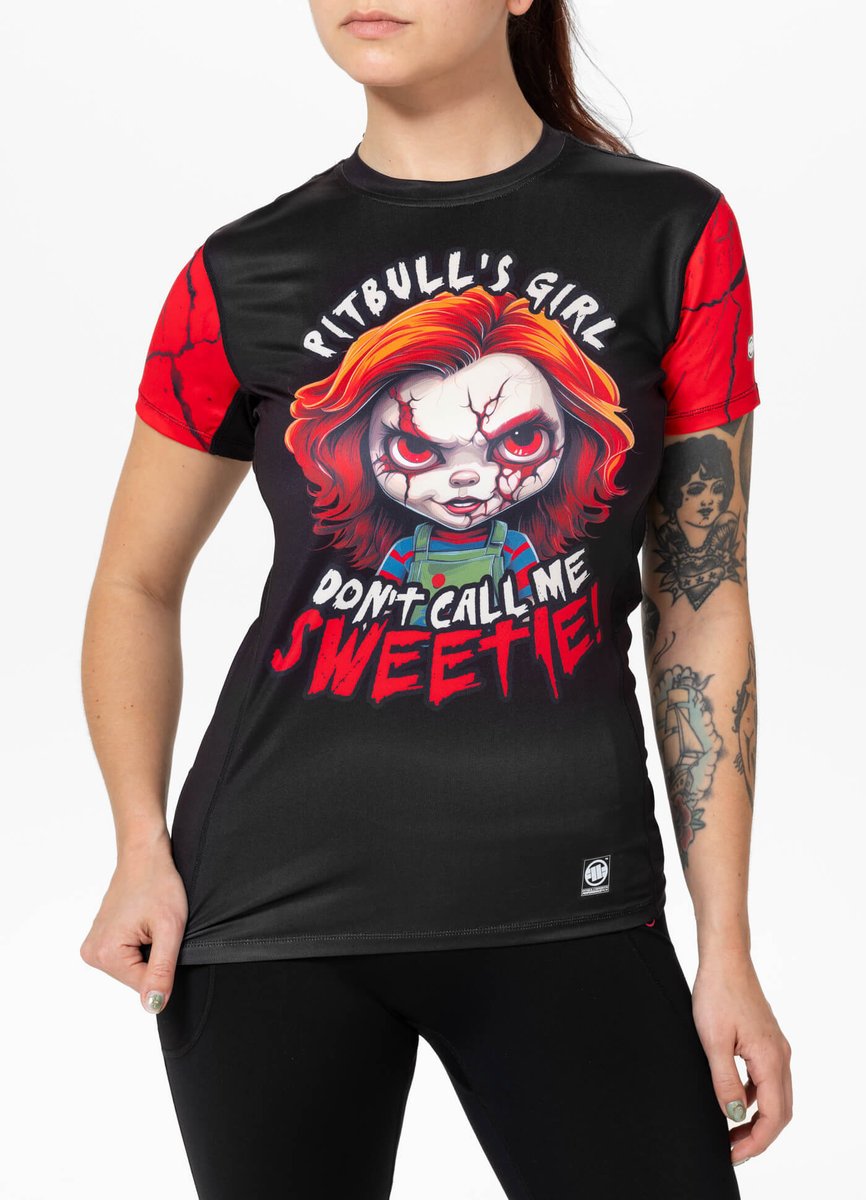 Damska koszulka sportowa Mesh PIT BULL SWEETIE-CHU WMN czarna-M