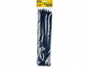 Opaska zaciskowa 4.8 x 380 mm czarna nylon 100 szt. Drel - Taśmy izolacyjne i naprawcze - miniaturka - grafika 1