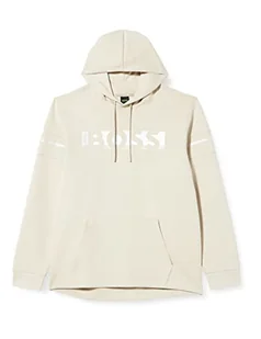 BOSS Męska bluza z kapturem Soody 1 unisex z grafiką z logo, Jasnobeżowy271, XXL - Bluzy męskie - miniaturka - grafika 1