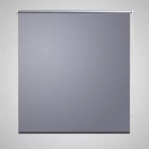 vidaXL Roleta okienna zaciemniajca szara 140x175 cm - Zasłony - miniaturka - grafika 1