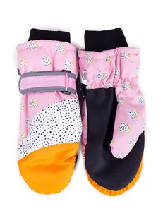 Rękawiczki Narciarskie Dziewczęce Jednopalczaste Serduszka 16 Cm - Rękawiczki dla dzieci - miniaturka - grafika 1