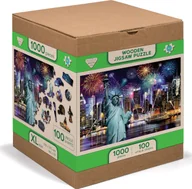 Figurki dla dzieci - WOODEN CITY Drewniane Puzzle z figurkami Nowy Jork nocą rozm. XL, 1000 elementów - miniaturka - grafika 1