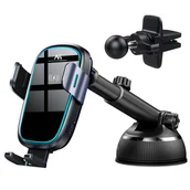 Uchwyty samochodowe do telefonów - Ładowarka bezprzewodowa/indukcyjna Qi Maclean, uchwyt samochodowy, 5W/7.5W/10W/15W, automatyczna, pasuje do telefonów 4.7-6.7", - miniaturka - grafika 1