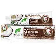 Pasty do zębów - Dr.Organic Virgin Coconut Oil Toothpaste wybielająca pasta do zębów o potrójnym działaniu z olejem kokosowym 100ml - miniaturka - grafika 1