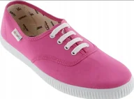 Trampki damskie - Victoria Trampki Damskie Różowe Wiązane 40 Ż3q - miniaturka - grafika 1