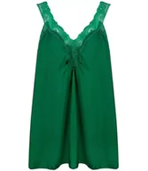 Koszulki i topy damskie - Satynowy długi top sexi koronka ramiączka-XL/2XL - miniaturka - grafika 1