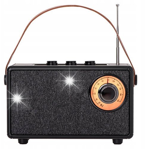 Camry Radio FM z Bluetooth UBS-C SD z Pendrive Vintage Camry CR1902 Czarne