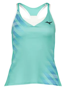Mizuno Top sportowy "Printed" w kolorze turkusowym - Koszulki sportowe damskie - miniaturka - grafika 1