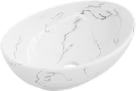 Umywalki - Mexen Elza umywalka nablatowa 40 x 33 cm, biała kamień - 21014081 - miniaturka - grafika 1