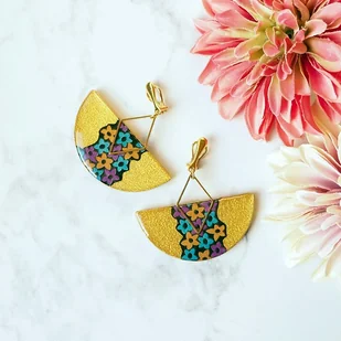 HAPPY SUMMER FLOWERS unikatowe KLIPSY autorskie i efektowne - Kolczyki - miniaturka - grafika 1