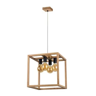Spotlight Kago lampa wisząca 4-punktowa dąb olejowany/czarny 61540474 61540474 - Lampy sufitowe - miniaturka - grafika 1