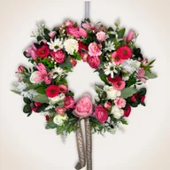 Sztuczne kwiaty - Wianek 'Martine' 35-40 cm - miniaturka - grafika 1