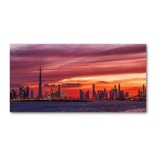 Foto obraz szklany Zachód słońca Dubaj - Obrazy i zdjęcia na płótnie - miniaturka - grafika 1