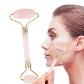 Akcesoria medycyny naturalnej - Kwarcowy wałek do masażu, dwustronny roller do twarzy - miniaturka - grafika 1