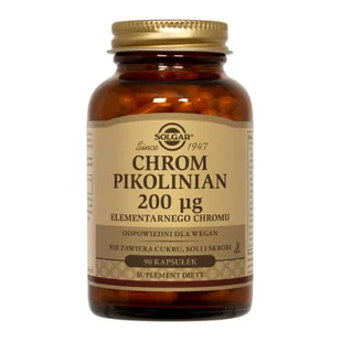 Solgar Chrom pikolinian 200 mcg - 90 kapsułek - Witaminy i minerały - miniaturka - grafika 1