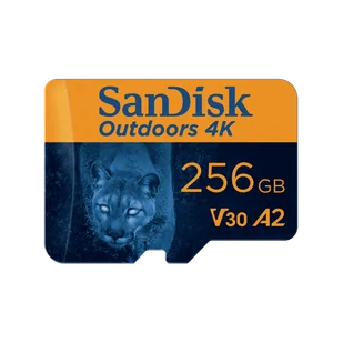 SanDisk Outdoors 4K MicroSDXC UHS-I Card with SD Adapter - 256GB - SDSQXAV-256G-GN6VA - Karty pamięci - miniaturka - grafika 1