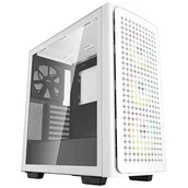 Obudowy i kieszenie na dyski twarde - Deepcool MID TOWER CASE CK560 Side window, White, Mid-Tower, Power supply included No - miniaturka - grafika 1