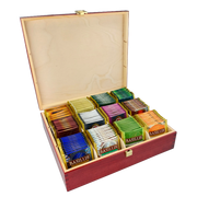 Herbata - Herbaciarka drewniana ekspozytor - 120 saszetek - MAHOŃ - miniaturka - grafika 1