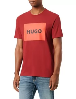 Koszulki męskie - HUGO T-shirt męski, Dark Red604, XXL - grafika 1