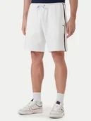 Spodenki męskie - Tommy Hilfiger Szorty sportowe Global Stripe MW0MW42883 Biały Regular Fit - miniaturka - grafika 1